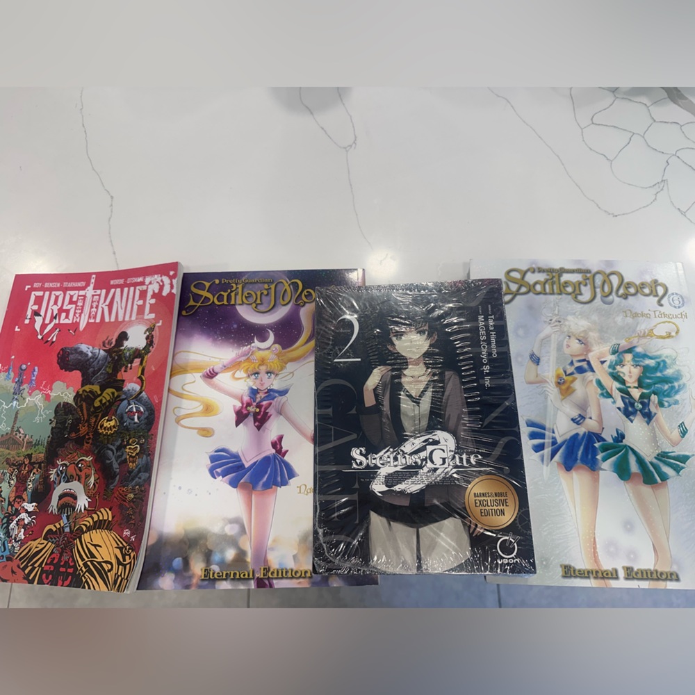 Steins;Gate and Sailor Moon, first knife book set